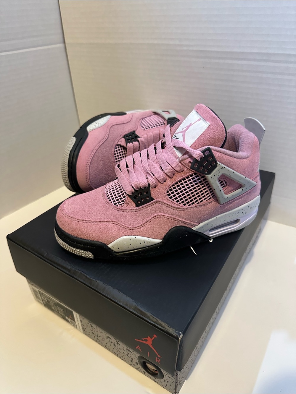 Nike Women's Pink Suede Retro Jordans Sneakers